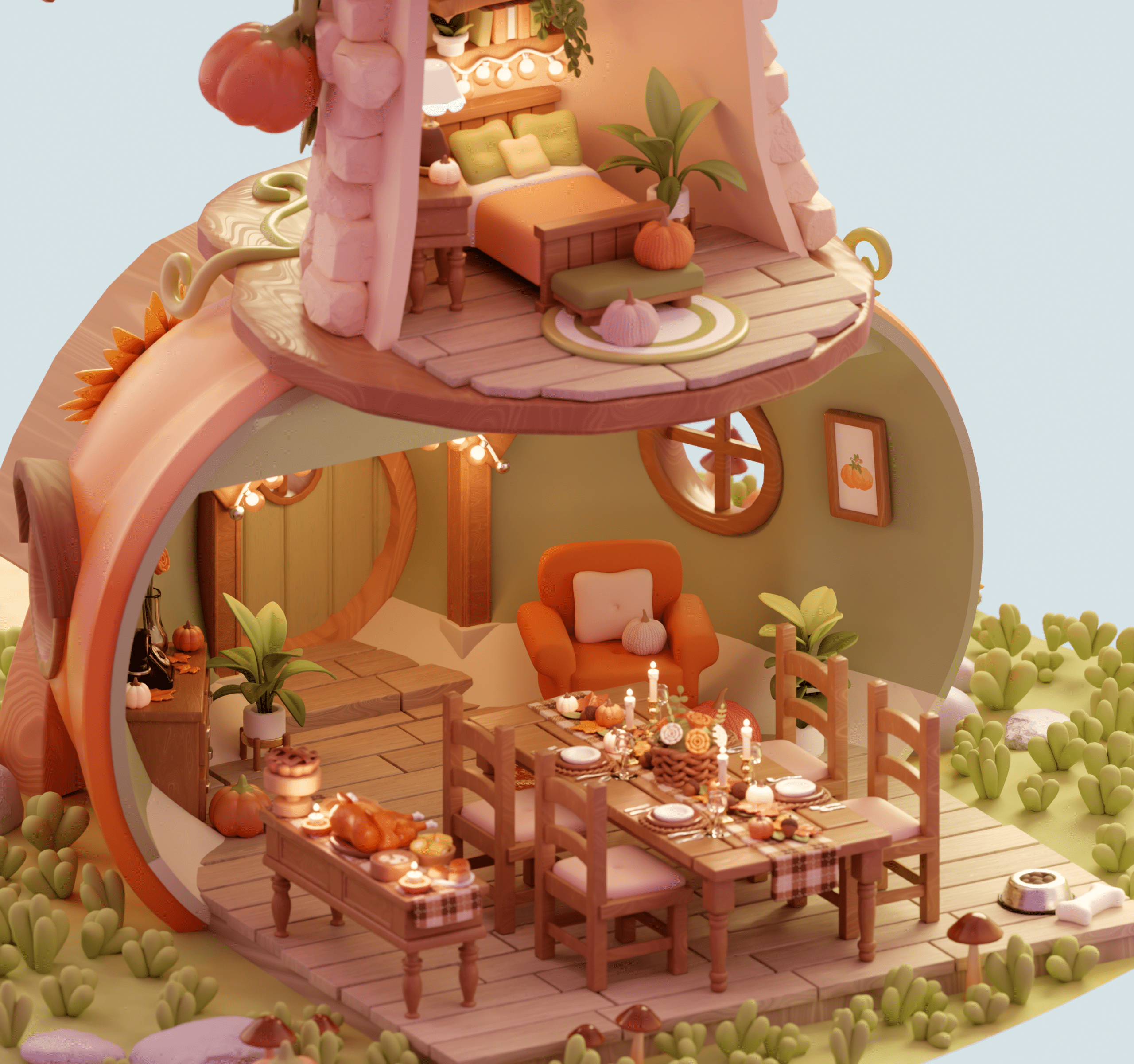 Pumpkin House Interior