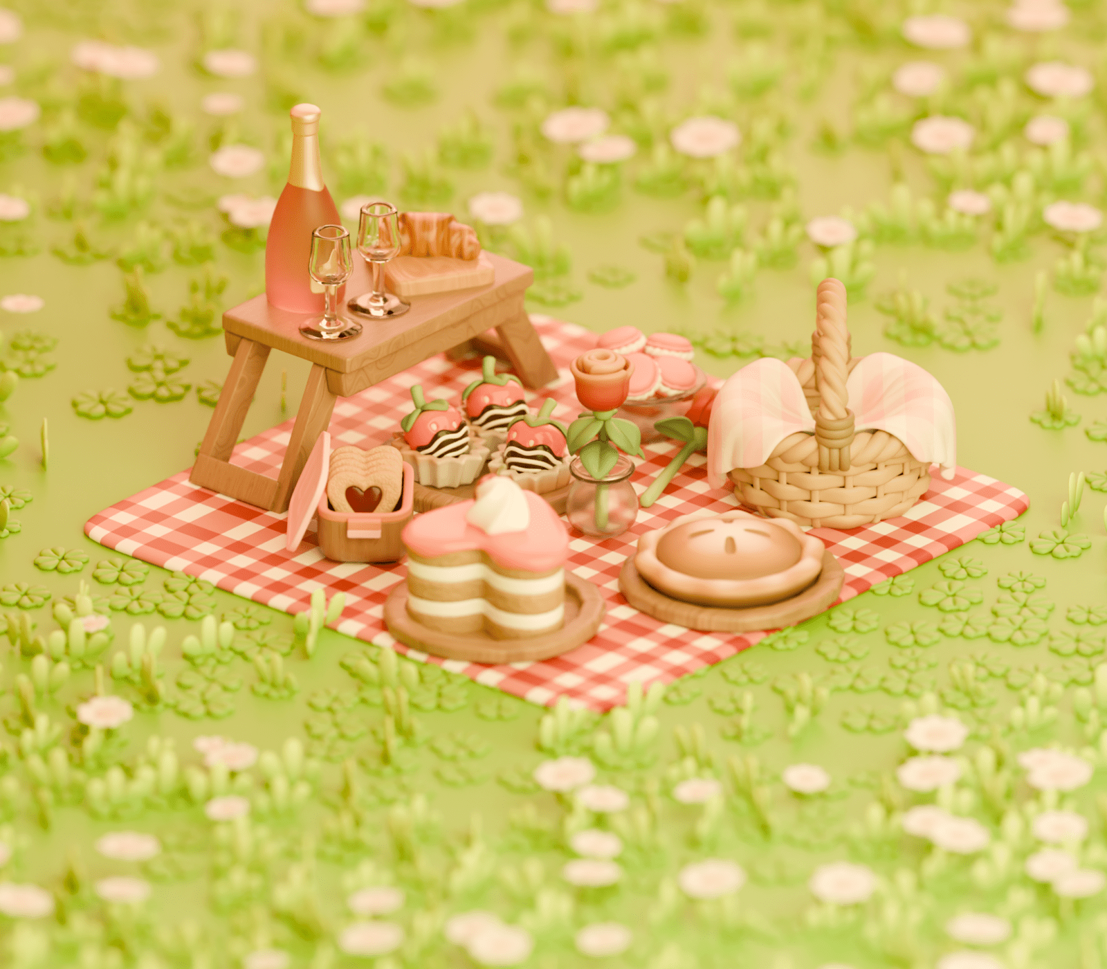 3D Valentine Isometric Picic angle 1