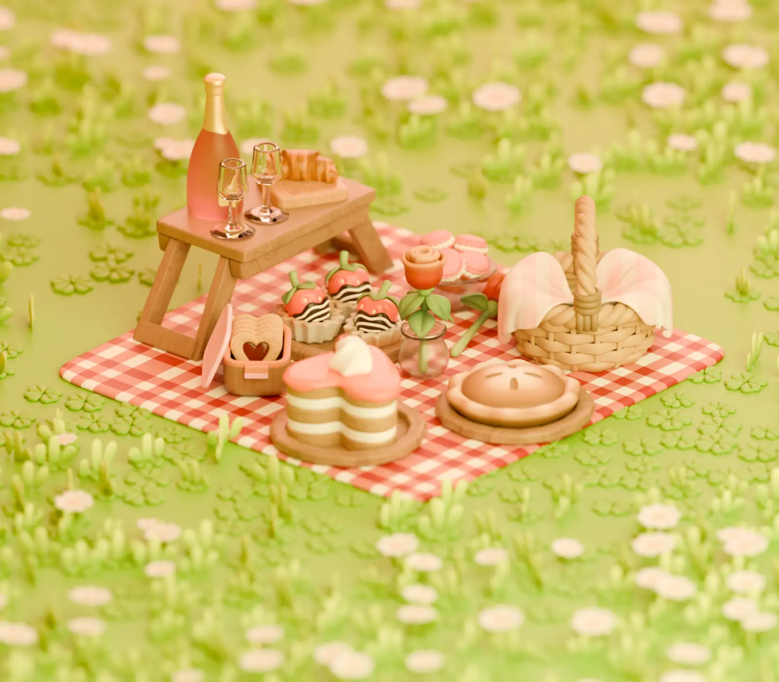 3D Valentine Isometric Picic angle 1